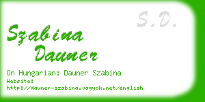 szabina dauner business card